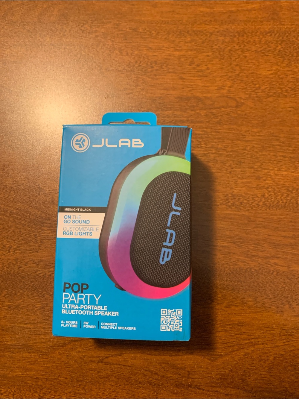 JLab Pop Party Portable Bluetooth Speaker - Black with RGB Accent